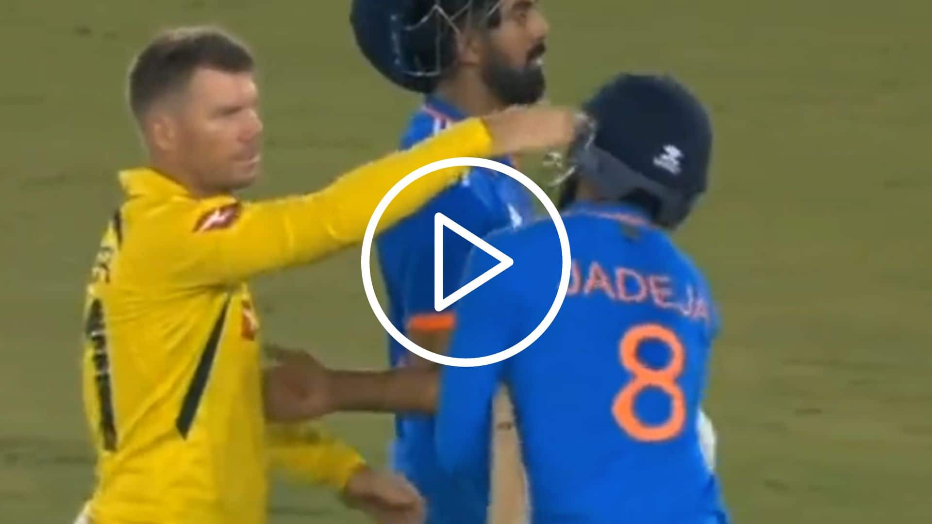 [Watch] David Warner Slaps Ravindra Jadeja After IND vs AUS 1st ODI